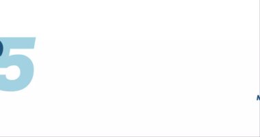 Beyaz arkaplanda izole edilmiş 2065 animasyon, yeni yıl tasarım şablonu