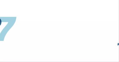 Beyaz arka planda izole edilmiş 2067 animasyon, yeni yıl tasarım şablonu