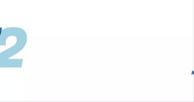 Beyaz arkaplanda izole edilmiş 2072 animasyon, yeni yıl tasarım şablonu