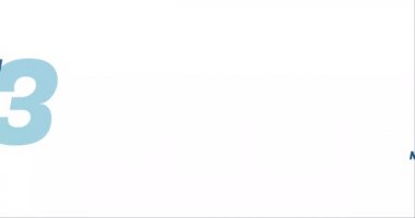 Beyaz arkaplanda izole edilmiş 2073 animasyon, yeni yıl tasarım şablonu