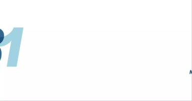 Beyaz arkaplanda izole edilmiş 2081 animasyon, yeni yıl tasarım şablonu