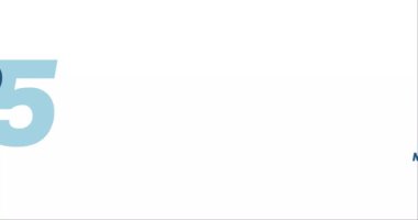 Beyaz arkaplanda izole edilmiş 2085 animasyon, yeni yıl tasarım şablonu