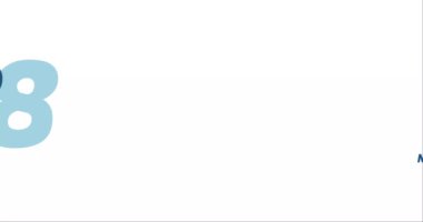 Beyaz arkaplanda izole edilmiş 2088 animasyon, yeni yıl tasarım şablonu