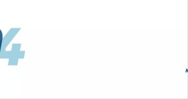 2094 animasyonu beyaz arkaplanda izole edildi, yeni yıl tasarım şablonu