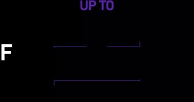 % 12 indirimli,% 12 indirimli animasyon siyah arkaplanda izole edilmiş.