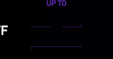 Up to 42% off, 42% off animation Isolated on black background 