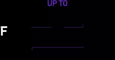 % 56 indirimli,% 56 indirimli animasyon siyah arkaplanda izole edilmiş.