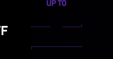 % 80 indirimli,% 80 indirimli animasyon siyah arka planda izole edilmiş.