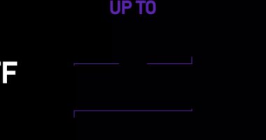 % 86 indirimli,% 86 indirimli animasyon ise siyah arkaplanda izole edilmiş.