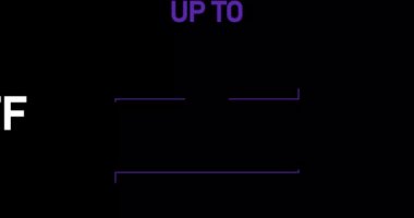 % 95 indirimli,% 95 indirimli animasyon siyah arka planda izole edilmiş.