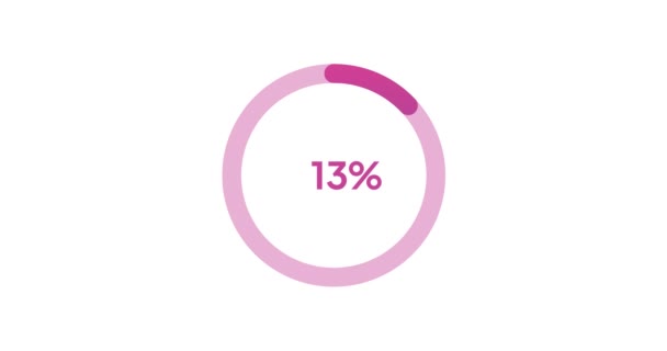 Circle Percentage Diagram Modern Animation Design — Vídeos de Stock