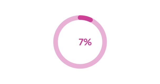 Circle Percentage Diagram Modern Animation Design — 图库视频影像
