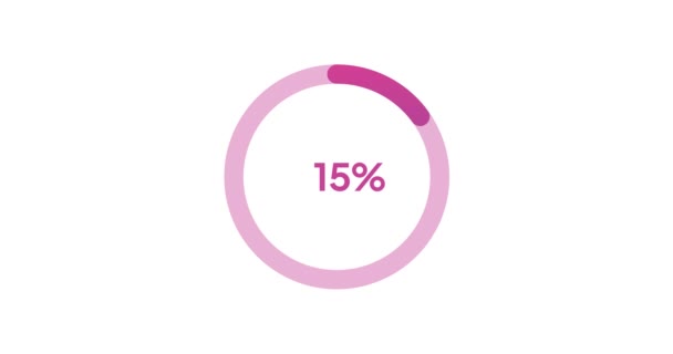 Circle Percentage Diagram Modern Animation Design — Stockvideo