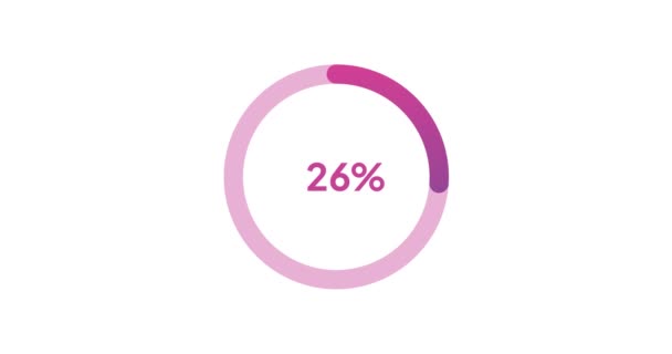 Circle Percentage Diagram Modern Animation Design — Stok video