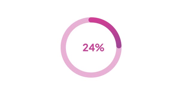 Circle Percentage Diagram Modern Animation Design — 图库视频影像