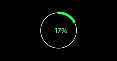 Modern animasyon tasarımı için% 17 çember yüzdesi diyagramı