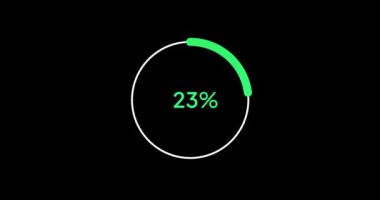 Modern animasyon tasarımı% 23 çember yüzdesi diyagramı