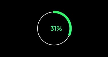 % 44 çember yüzdesi diyagramı modern animasyon tasarımı