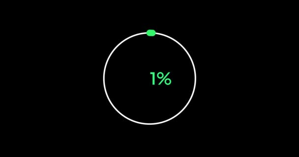 Círculo Porcentaje Diagrama Moderno Diseño Animación — Vídeos de Stock