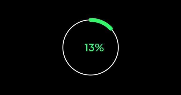 Circle Percentage Diagram Modern Animation Design — Stockvideo