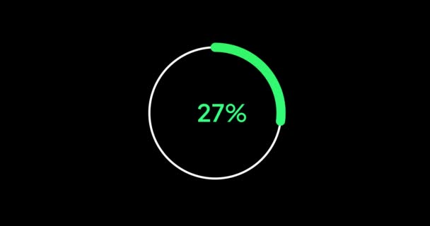 Cirkel Percentage Diagram Modern Animatie Ontwerp — Stockvideo