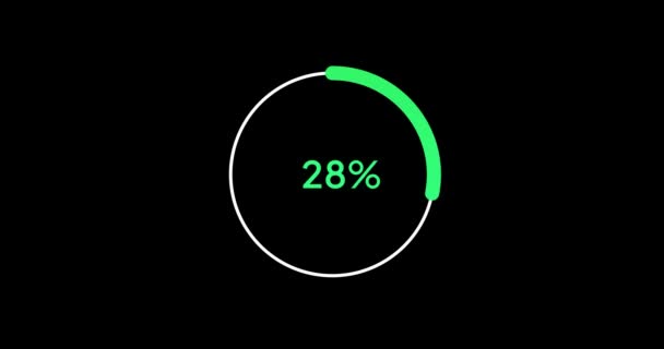 Circle Percentage Diagram Modern Animation Design — Stock videók