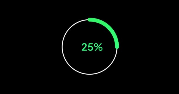 Circle Percentage Diagram Modern Animation Design — стоковое видео