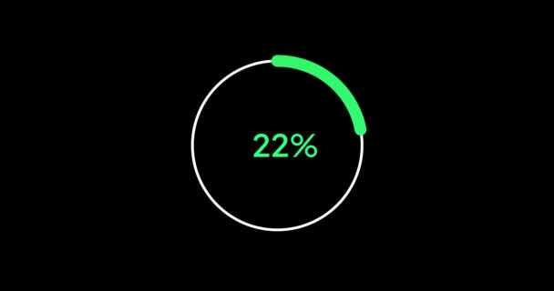 Circle Percentage Diagram Modern Animation Design — 图库视频影像