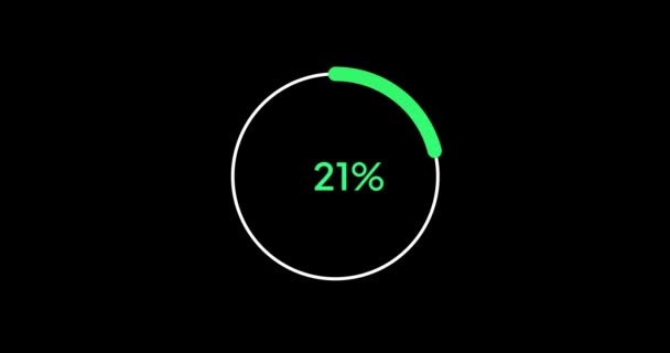 Cirkel Percentage Diagram Modern Animatie Ontwerp — Stockvideo