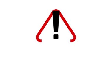 ünlem işareti, uyarı simgesi modern animasyon tasarımı 