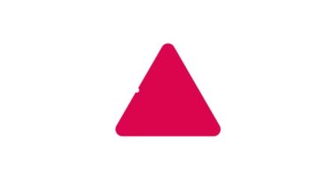 Uyarı, Kırmızı Uyarı simgesi modern animasyon tasarımı 