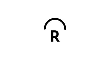 Beyaz arkaplan canlandırma dizaynında kayıtlı sembol