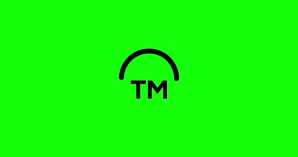 Trademark Symbol Green Background Animation Design — 图库视频影像