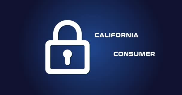 California Consumer Privacy Act Або Ccpa Modern Animation — стокове відео