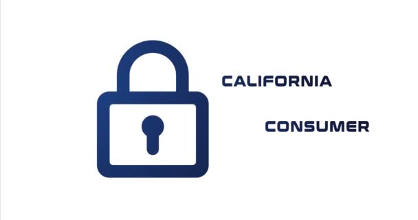 California Consumer Privacy Act Або Ccpa Modern Animation — стокове відео