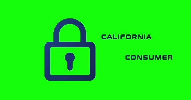 California Consumer Privacy Act Ccpa Animazione Moderna — Video Stock