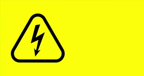 Danger 415 Volts Hazard Warning Signs — Stock Video