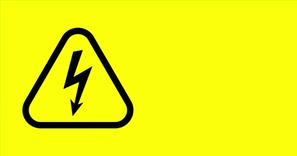 Danger 10000 Volts Hazard Warning Signs – stockvideo