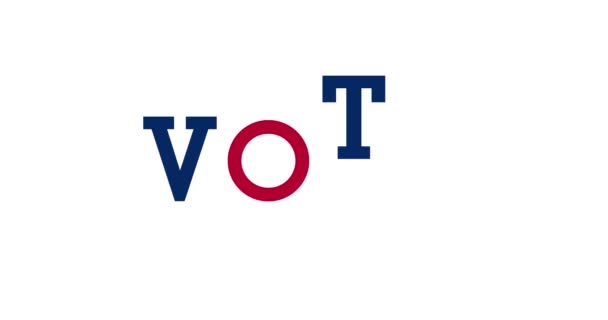 Vote Word Check Mark Symbol Ηνωμένες Πολιτείες Της Αμερικής Προεδρικές — Αρχείο Βίντεο