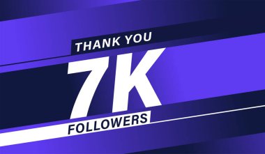 Teşekkür ederim 7k takipçi modern afiş tasarımı