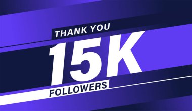 Teşekkürler 15k takipçi modern afiş tasarımı