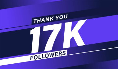 Teşekkürler 17 bin takipçi modern afiş tasarımı