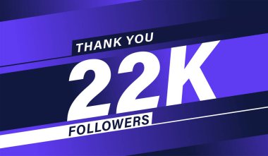 Teşekkürler 22 bin takipçi modern afiş tasarımı.