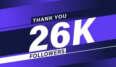 Teşekkürler 26 bin takipçi modern afiş tasarımı.