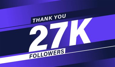 Teşekkürler 27 bin takipçi modern afiş tasarımı.