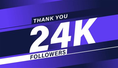 Teşekkürler 24 bin takipçi modern afiş tasarımı.