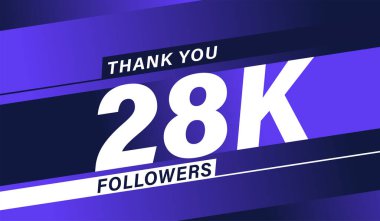 Teşekkürler 28 bin takipçi modern afiş tasarımı