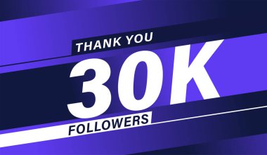 Teşekkürler 30 bin takipçi modern afiş tasarımı