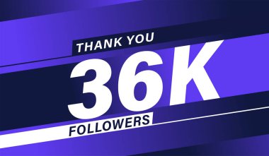 Teşekkürler 36 bin takipçi modern afiş tasarımı