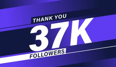 Teşekkürler 37 bin takipçi modern afiş tasarımı